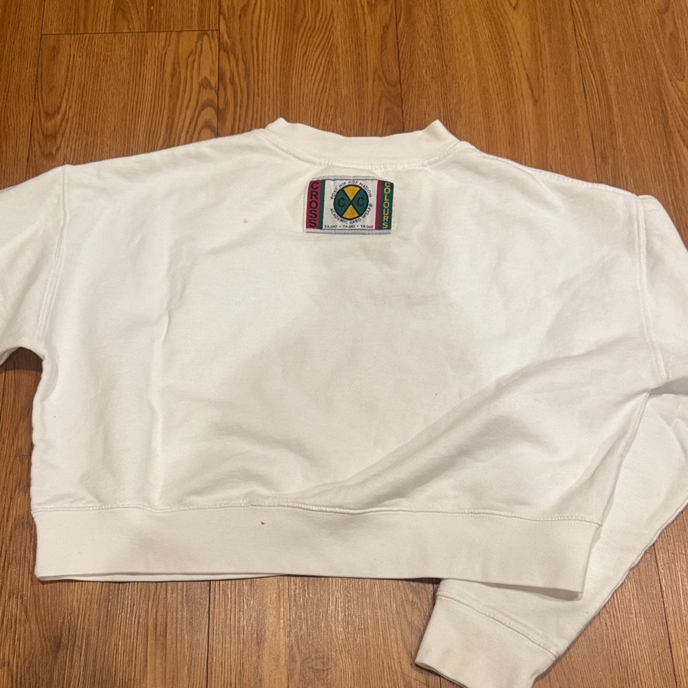 Boyz n the Hood White Cropped Sweatshirt - Picture 3 of 4